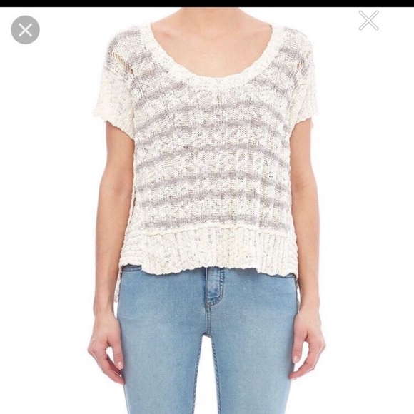 Free People short sleeve knit sweater